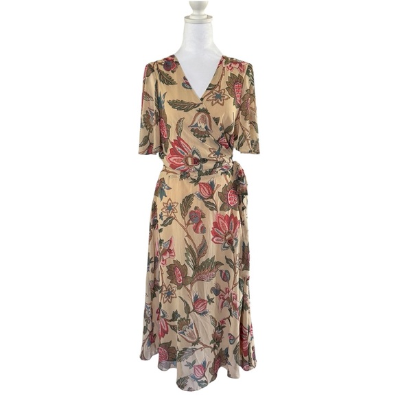 Lauren Ralph Lauren Floral Belted Georgette Dress | Size 12 - Picture 5 of 14